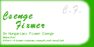 csenge fixmer business card